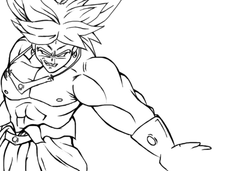 Broly from dragon ball z coloring page free printable coloring pages