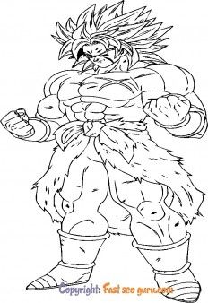 Dragon ball z broly coloring sheets to print
