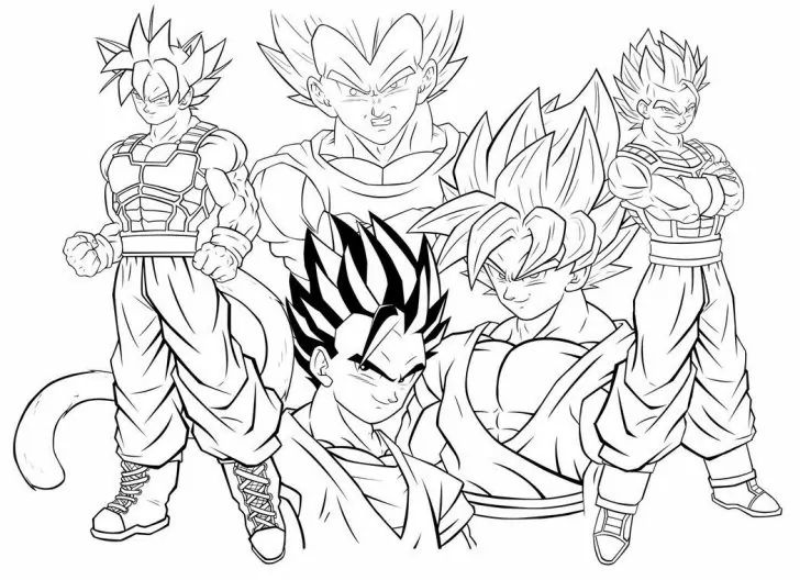 Cool dragon ball z coloring pages pdf