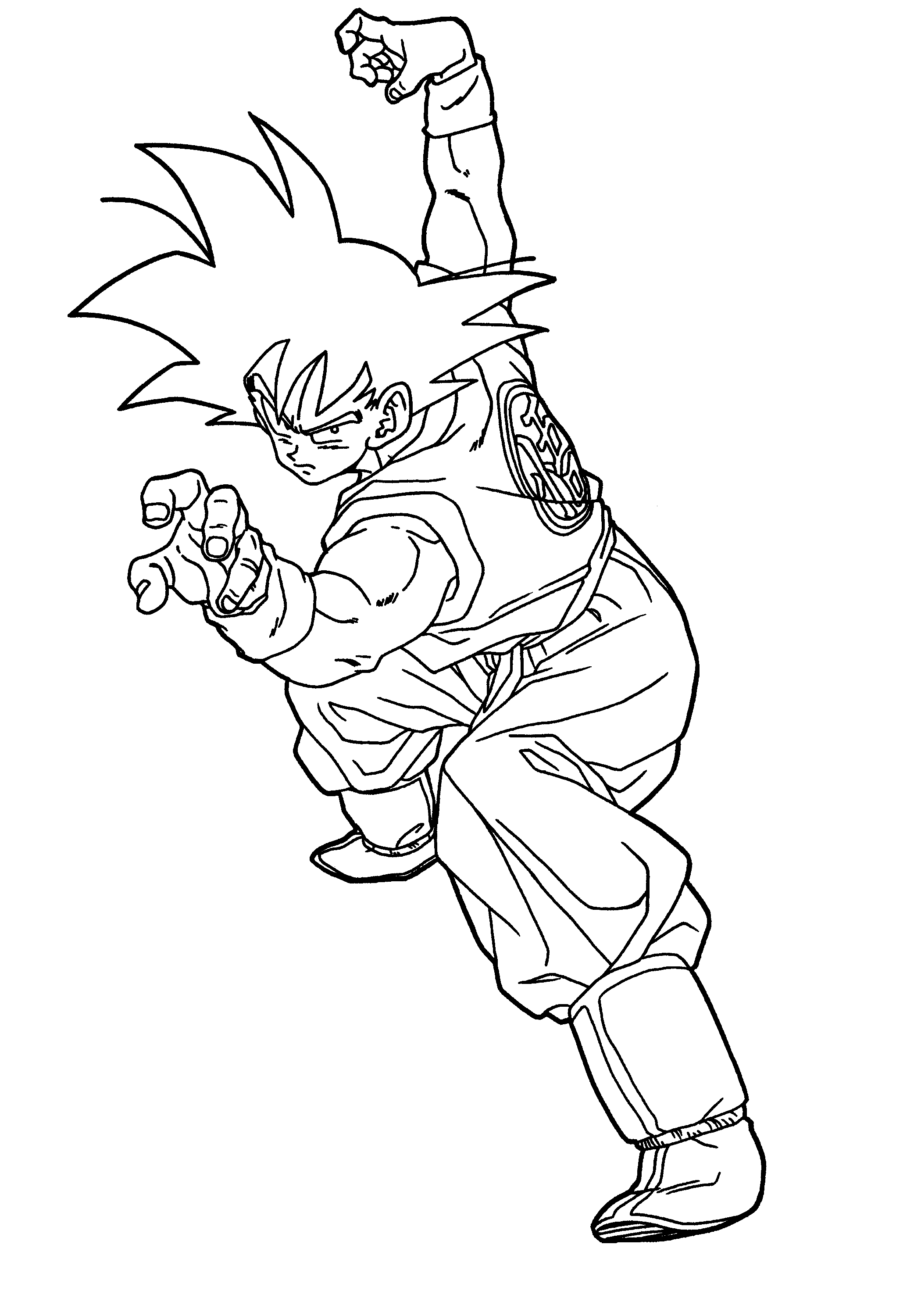 Free printable dragon ball z coloring pages for kids