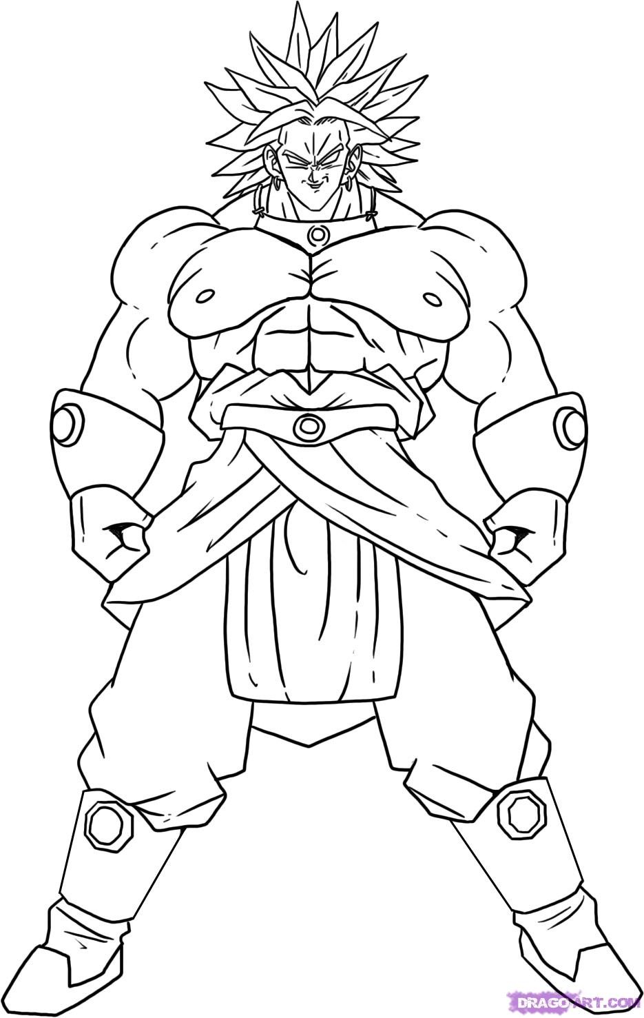 Free printable dragon ball z coloring pages for kids