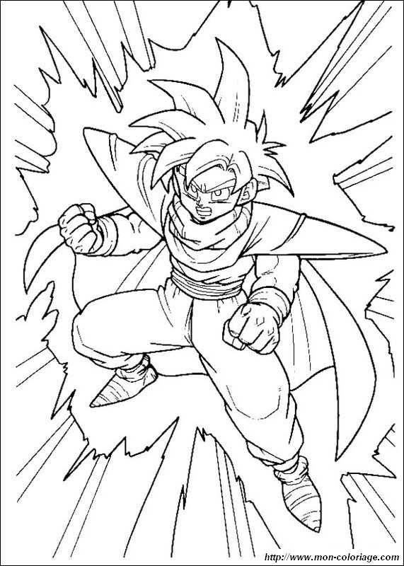 Coloring dragon ball z page gohan to print out or color online