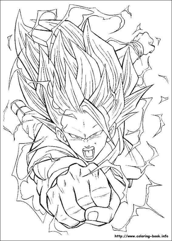 Dragon ball z coloring picture