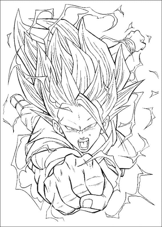Free son goku coloring page