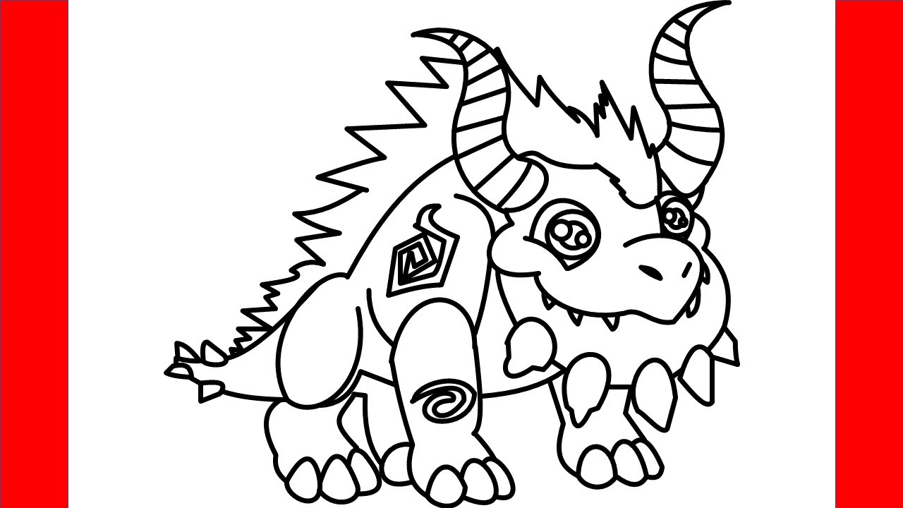 How to draw juvenile terra dragon from dragon city