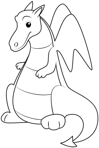 Dragon coloring page free printable coloring pages