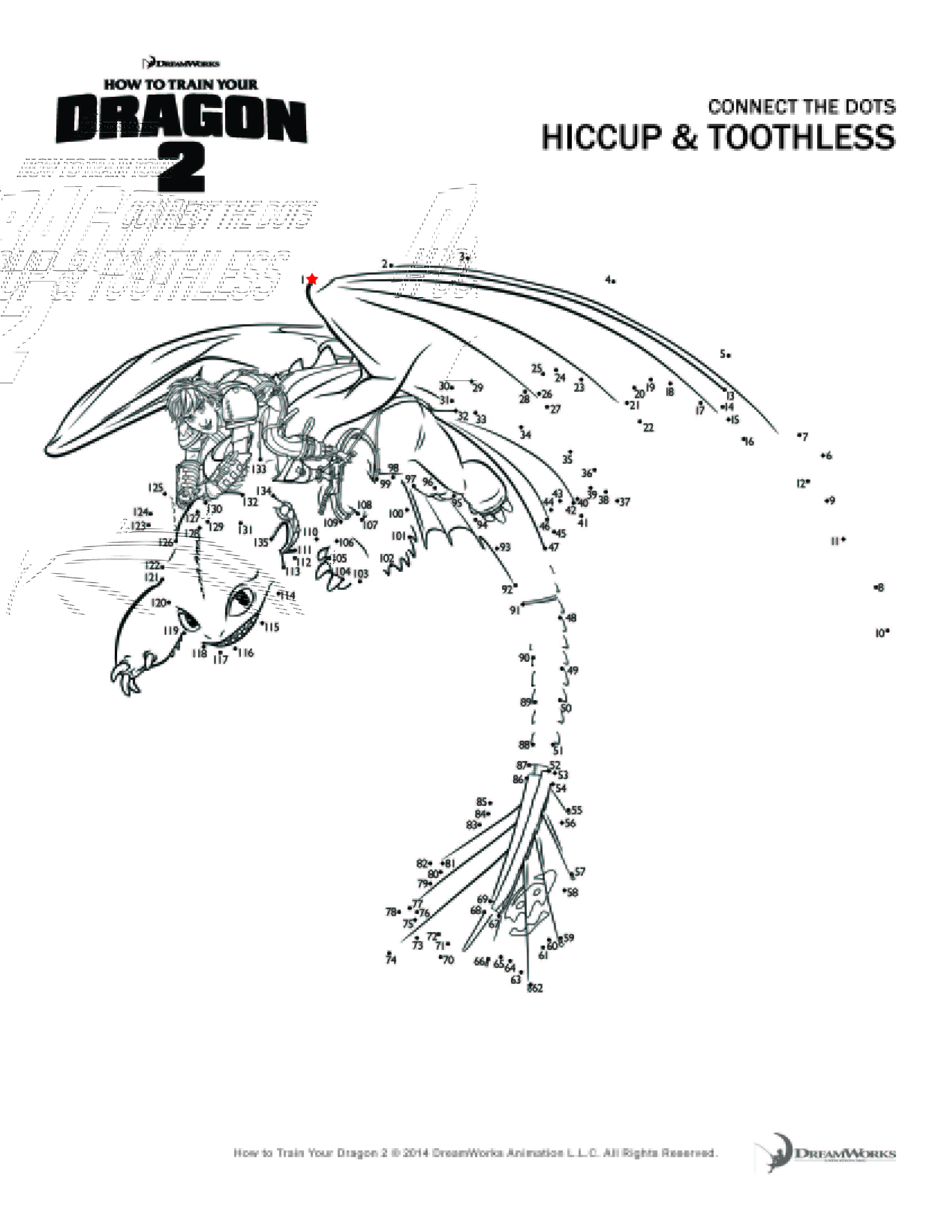 How to train your dragon coloring pages and activity sheets
