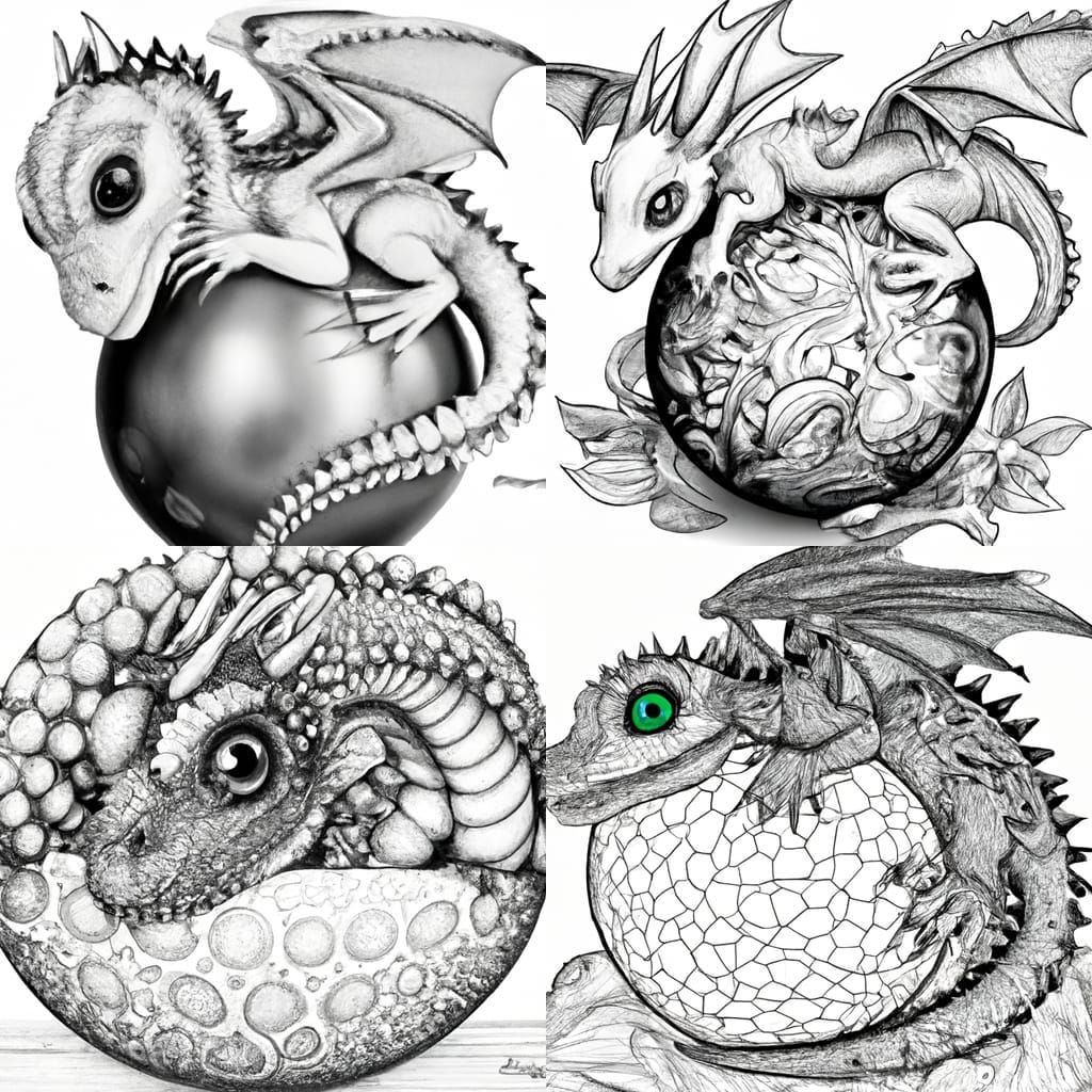 Dragon hatchlings coloring page