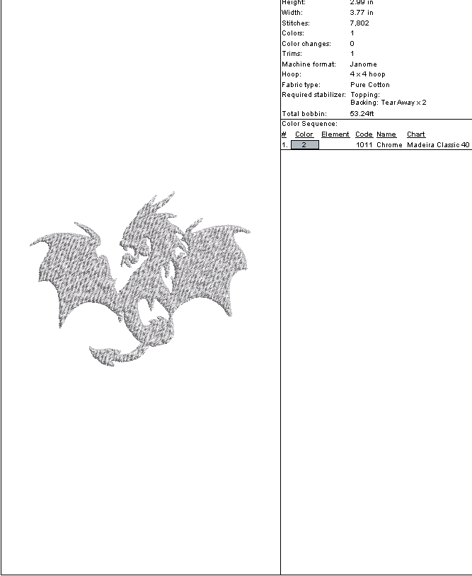 Dragon machine embroidery design mystical