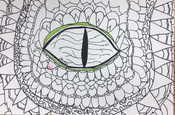 Th grade dragon eyes wow art project