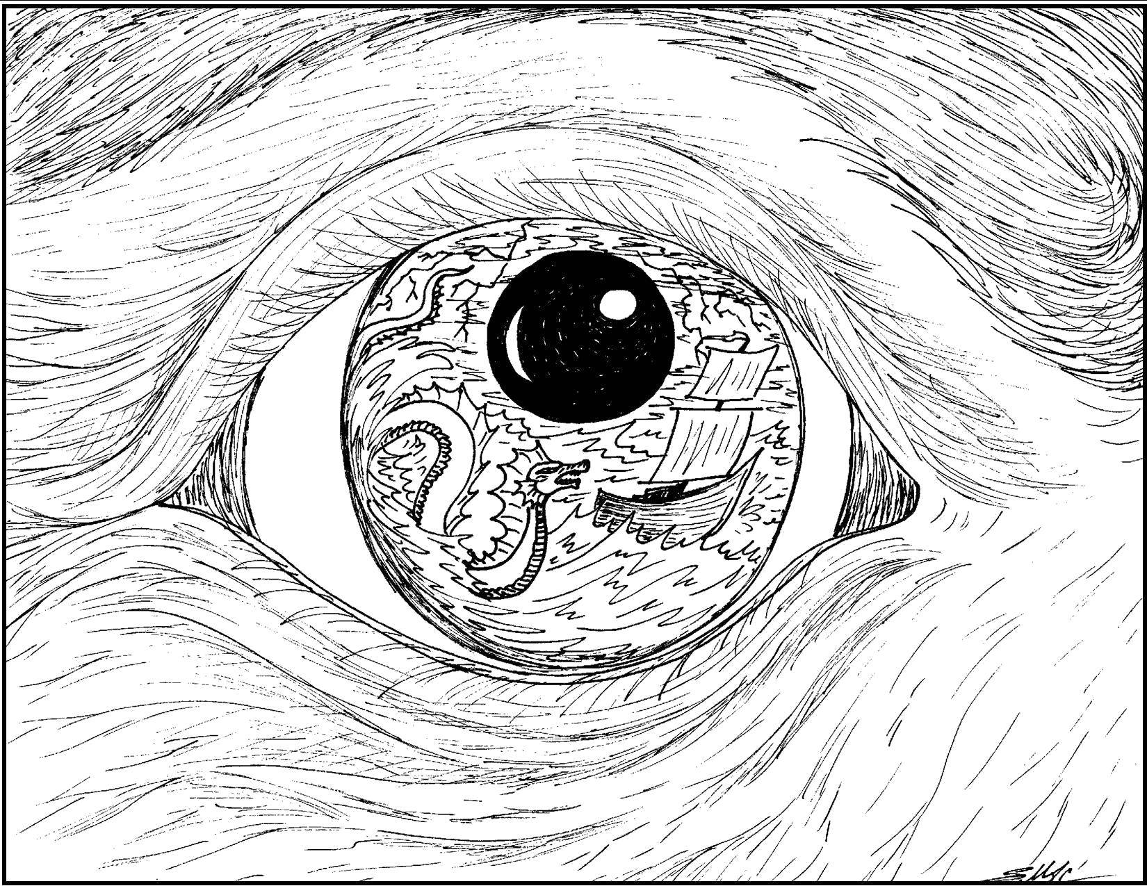 Online coloring pages dragon coloring the dragon in the eye dragons