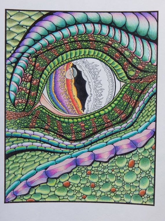 Dragons eye printable coloring page from my published coloring book