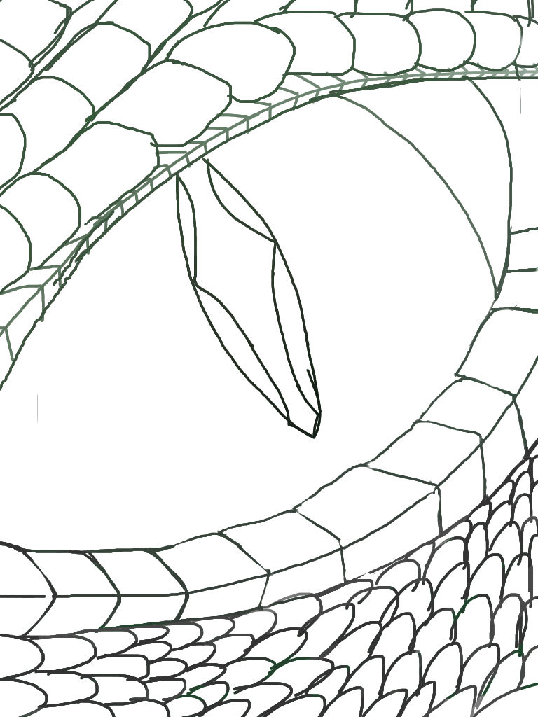 Dragon eye draft outline by twistedtayls on