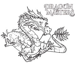 Dragon master coloring pages