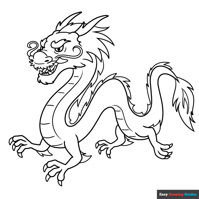 Free printable dragon coloring pages for kids