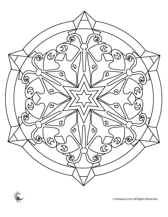 Butterfly kaleidoscope coloring page mandala coloring pages pattern coloring pages mandala coloring