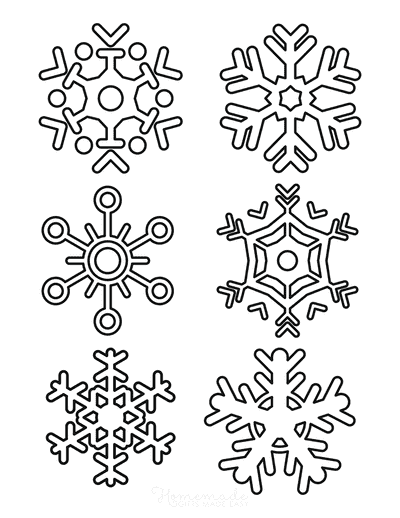 Best snowflake coloring pages free snowflake templates