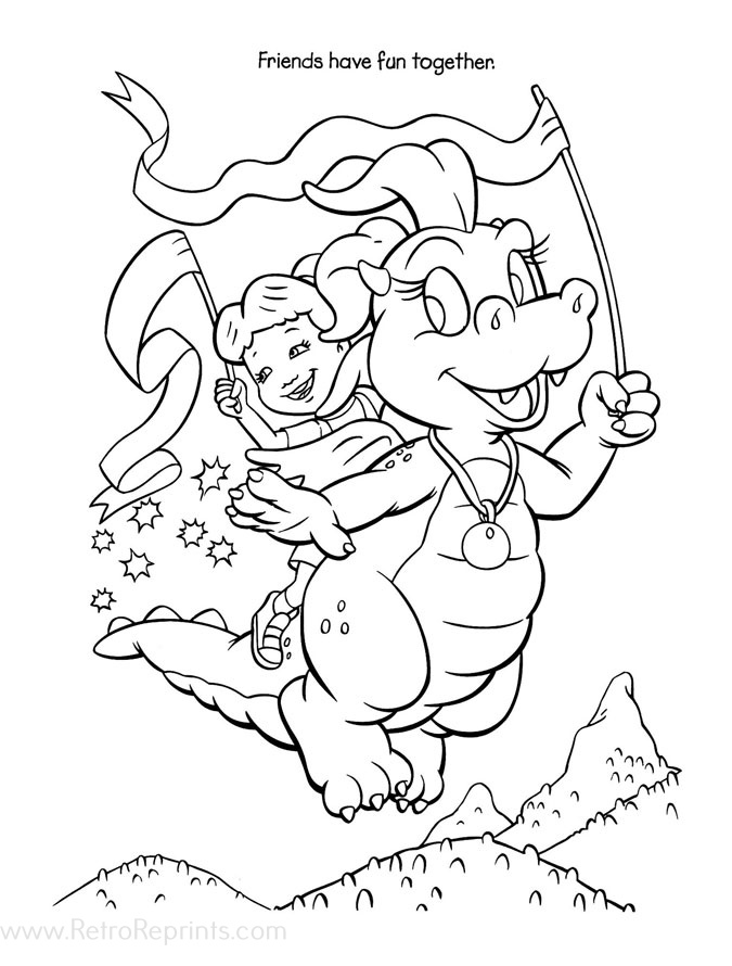 Dragon tales coloring pages coloring books at retro reprints