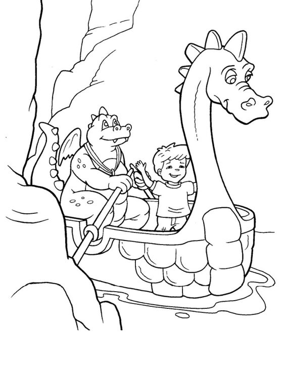 Dragon tales pages coloring book for children instant download