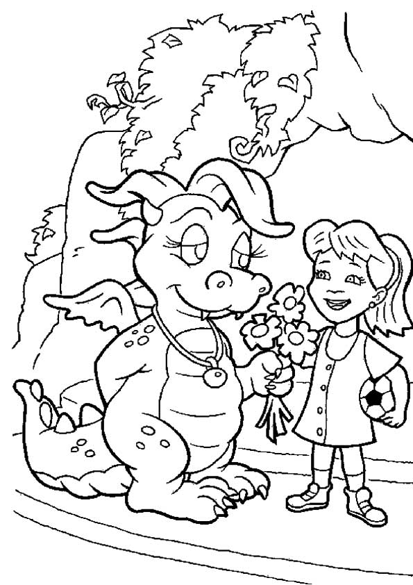 Coloring pages a dragon tales coloring flowers