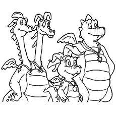 Top free printable dragon tales coloring pages online