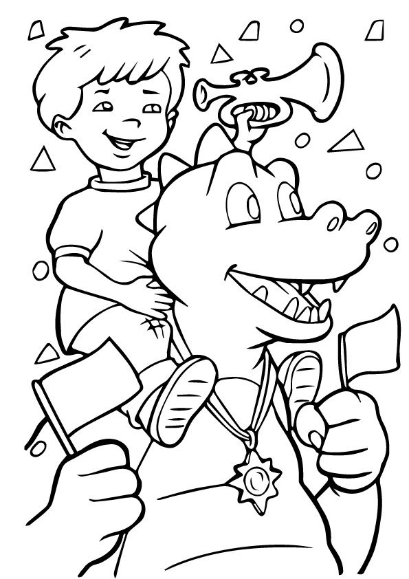 Coloring pages a dragon tales coloring flag