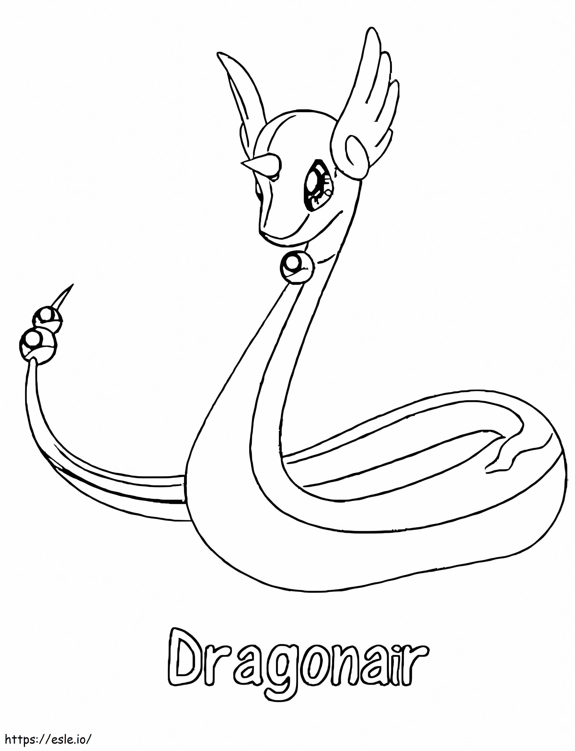 Dragonair pokemon coloring page