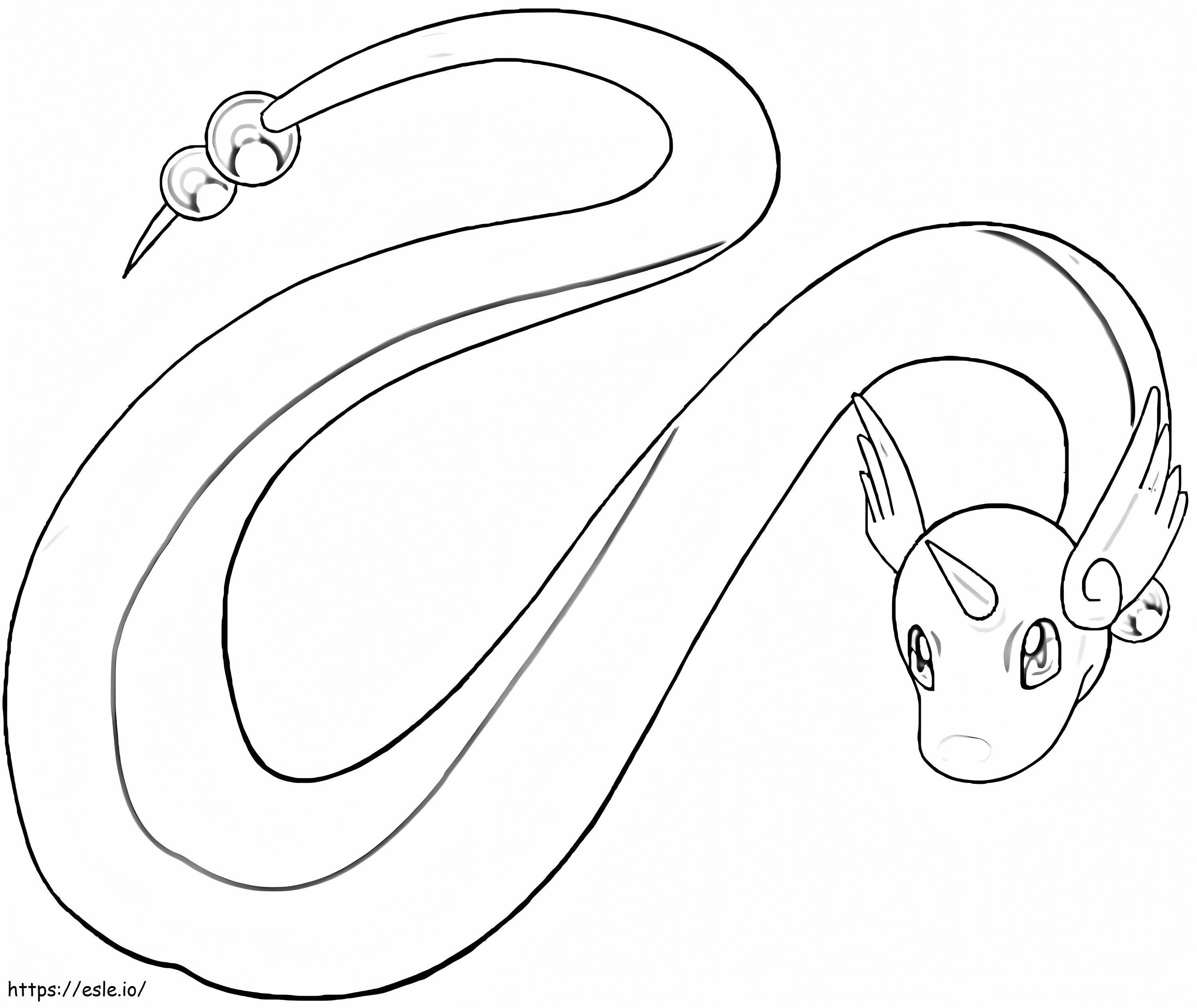 Free dragonair pokemon coloring page
