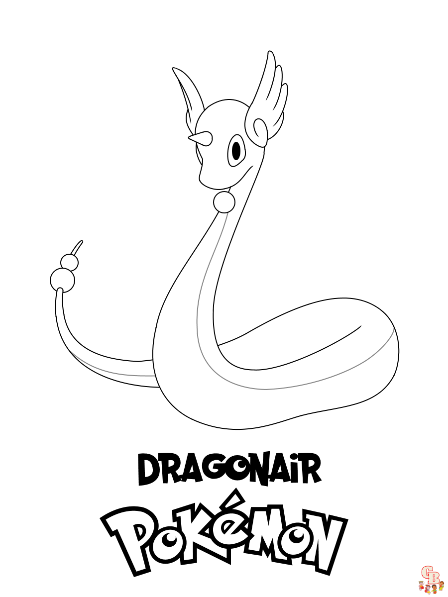 Explore the magic of dragonair coloring pages