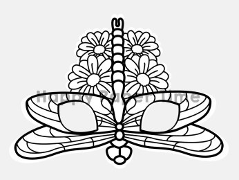 Dragonfly mask paper printable coloring