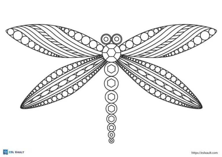 Beautiful dragonfly coloring pages