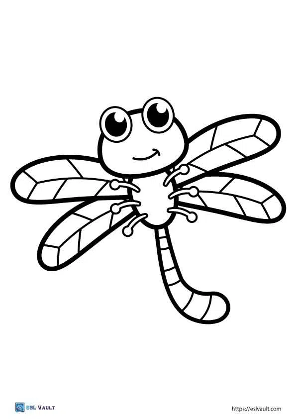 Beautiful dragonfly coloring pages