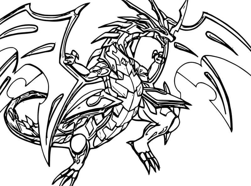 Bakugan dragonoid coloring page