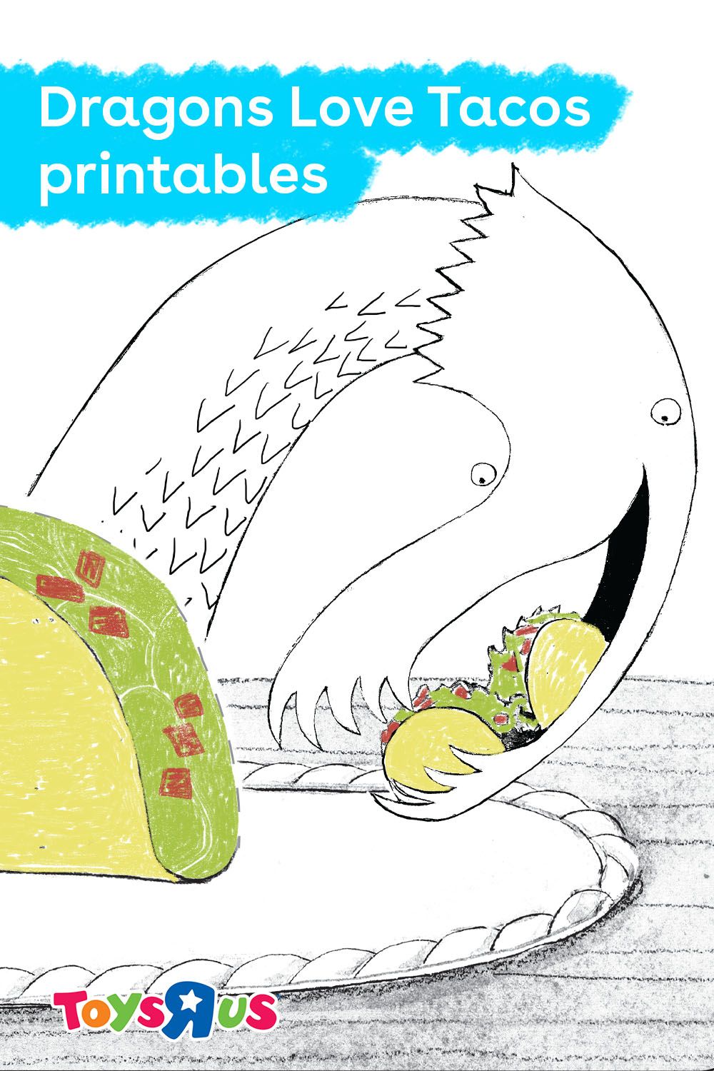 Dragons love tacos printables dragons love tacos dragons love tacos party coloring pages