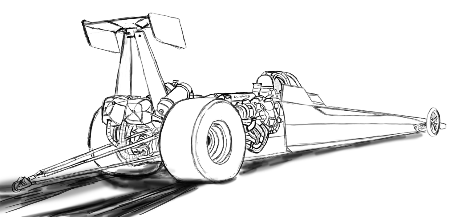Top fuel dragster dragsters drawings