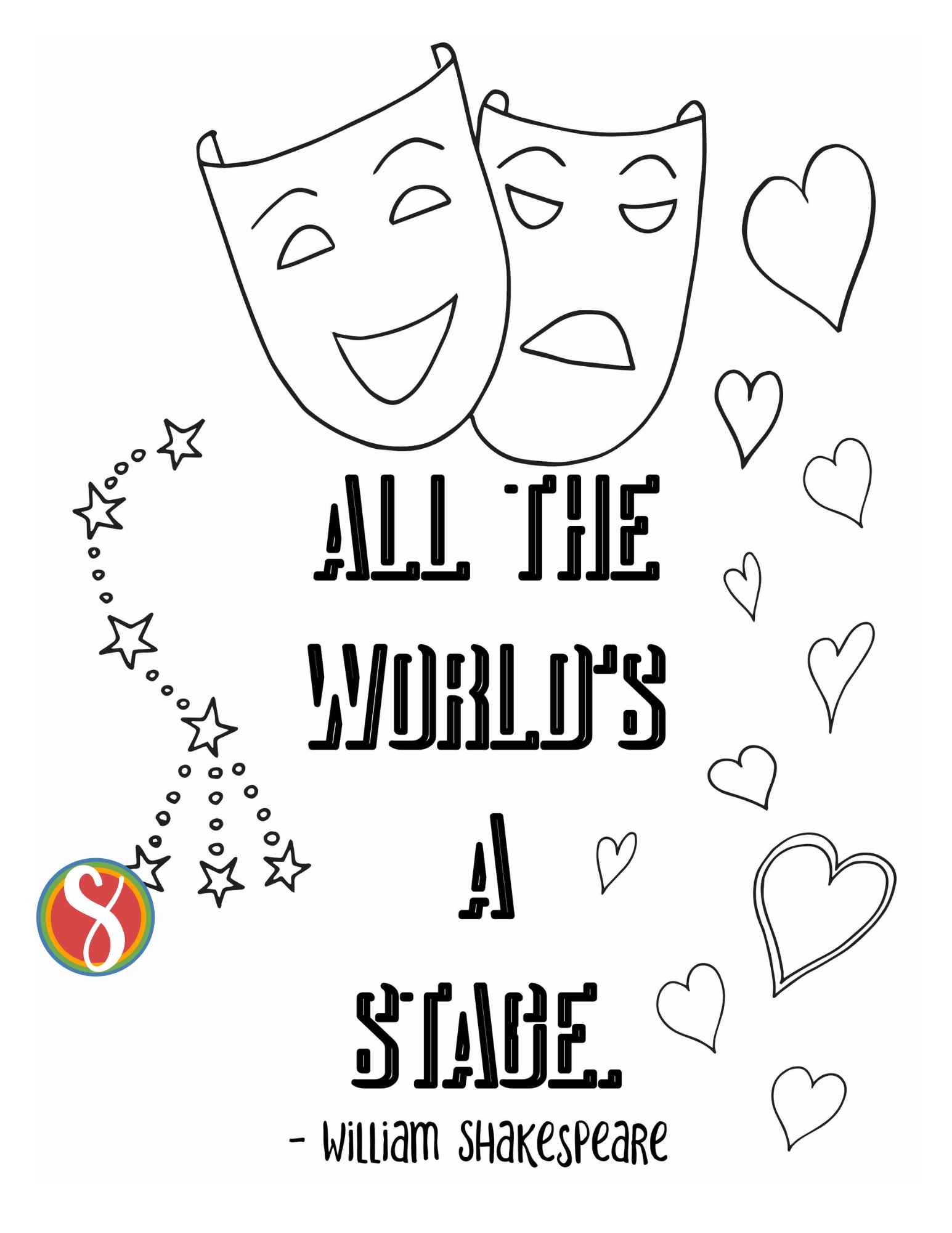 Quotes about theater coloring pages â stevie doodles