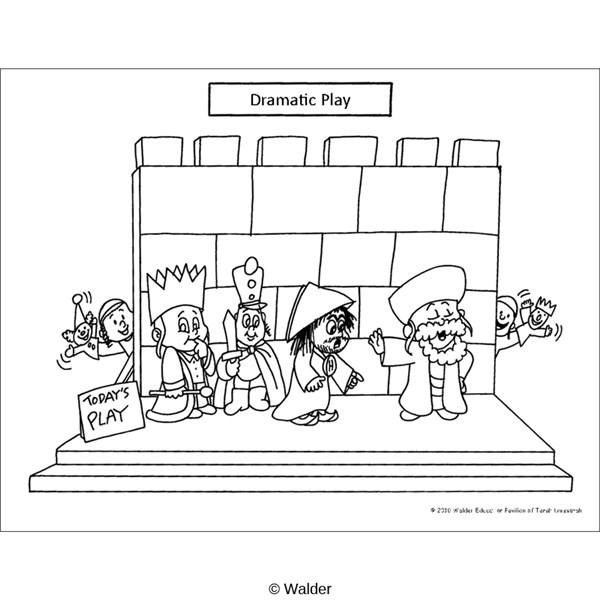 Classroom scene dramatic play walder education