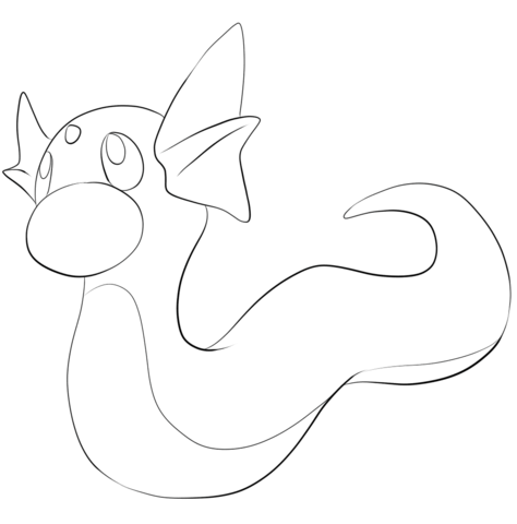 Dratini coloring page free printable coloring pages