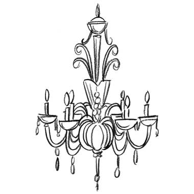 Canora grey graphic chandelier ii on canvas by ethan harper print