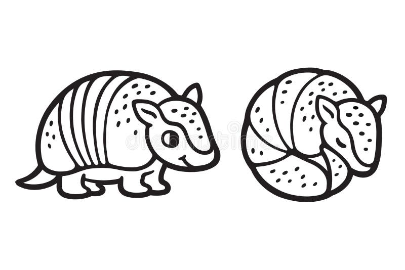 Armadillo coloring stock illustrations â armadillo coloring stock illustrations vectors clipart