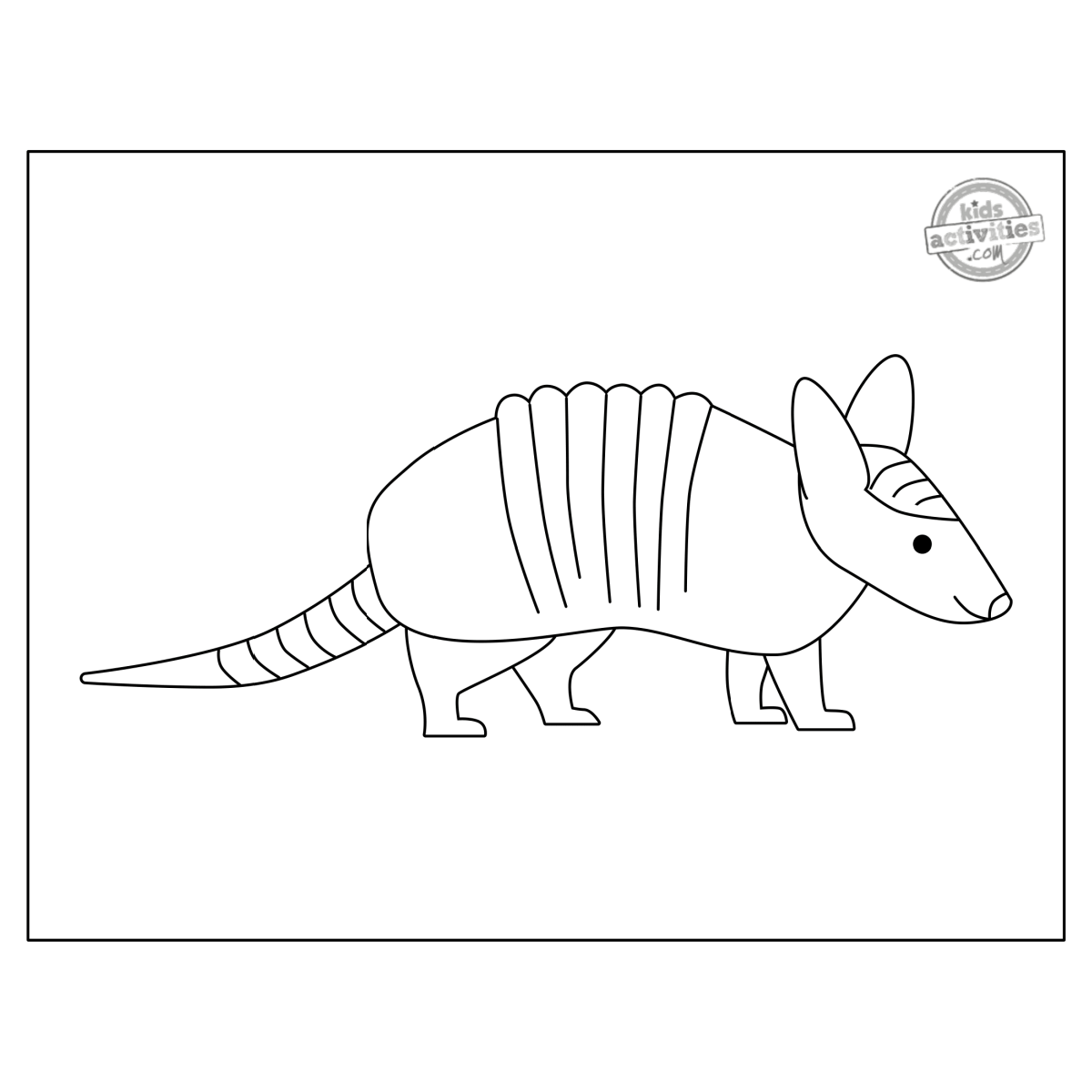 Super cute free printable armadillo coloring pages kids activities blog