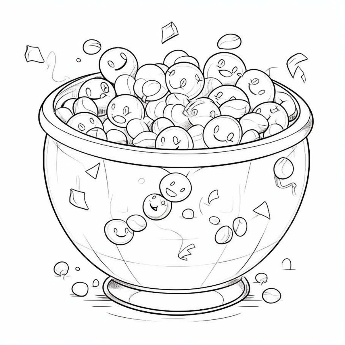Coloring pages of a bowl full of confetti and cupcakes cake drawing owl drawing cupcake drawing png transparent image and clipart for free download