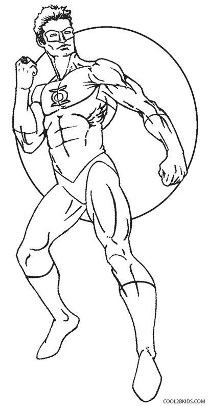 Printable green lantern coloring pages for kids coolbkids green lantern ics coloring pages green lantern