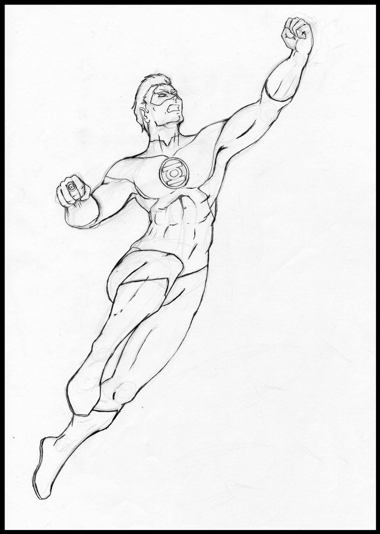 Free printable green lantern coloring pages for kids