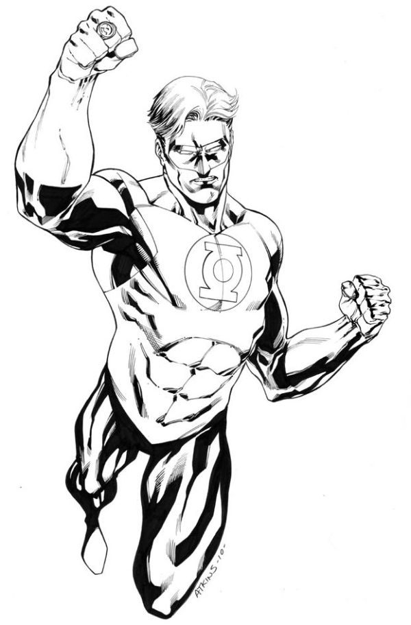 Cool green lantern coloring pages pdf