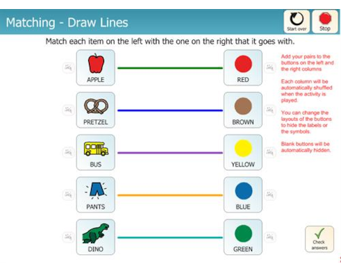 Color atching draw lines