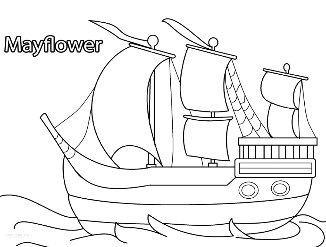 Mayflower coloring pages