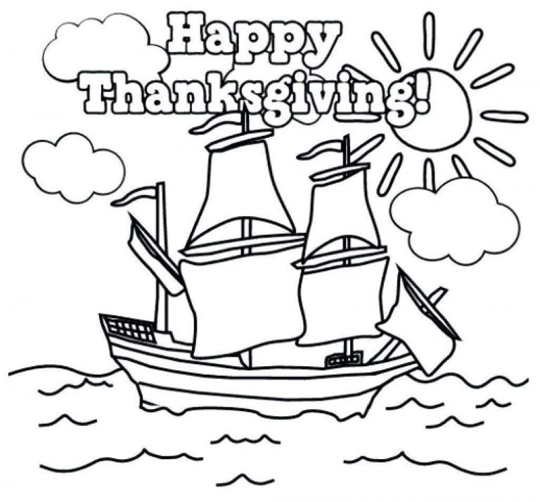 Explore the mayflower coloring page for kids