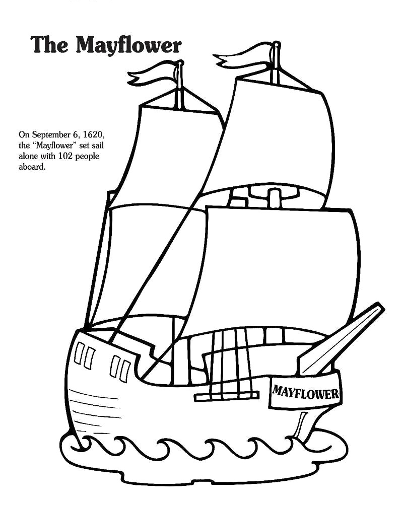 Mayflower coloring pages