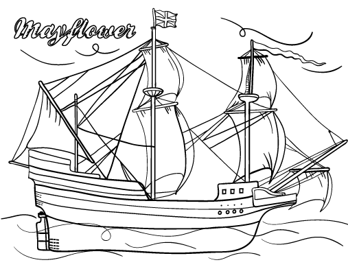 Coloring pages of mayflower ship flag coloring pages thanksgiving coloring pages super coloring pages